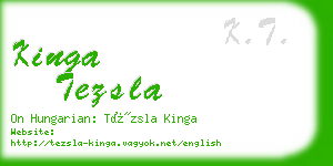 kinga tezsla business card